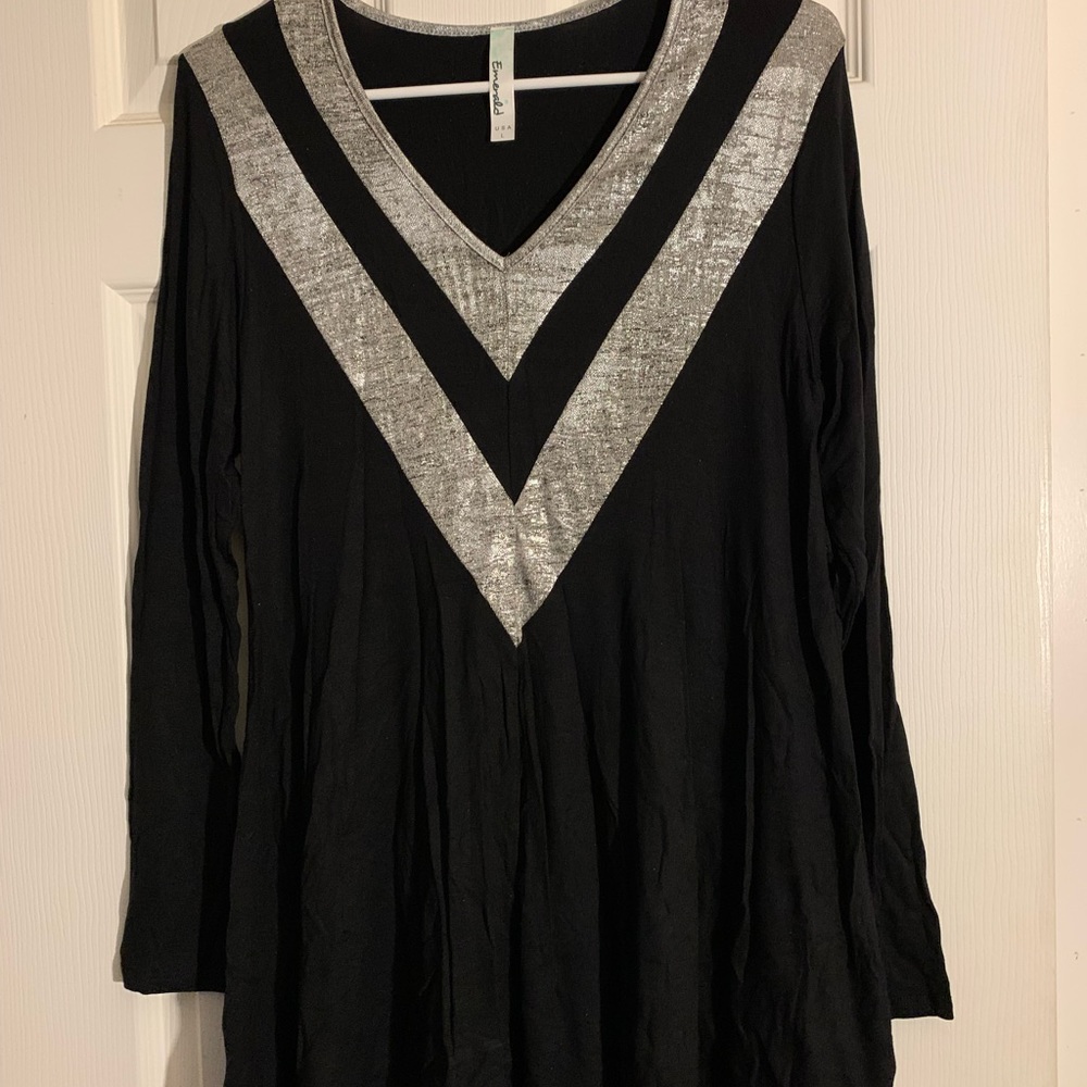 Black with silver top